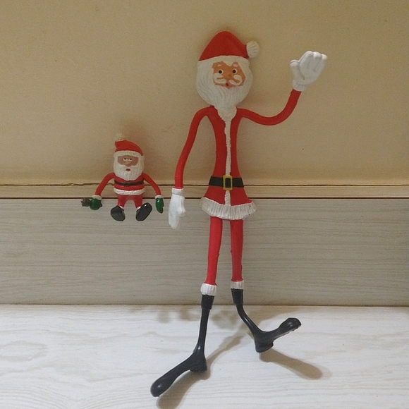 Other - Vintage Pair of Santa Pen/Pencil Decor Christmas Bendies